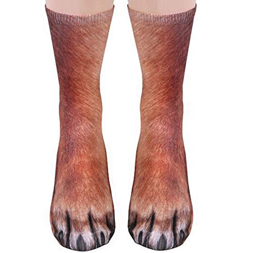 NDLBS Funny White Elephant Gifts Novelty 3D Animal Paw Socks Gag Christmas Gifts Stocking Stuffers for Adult Women Men Teens