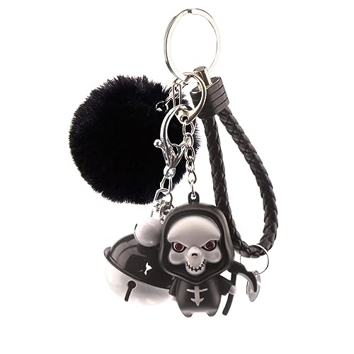 Tonsamvo Halloween Keychain for Women Men, Scream Horror Keychain Plush Key Chain Accessories for Backpacks Handbags Car Keys
