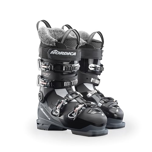 Nordica Women's Durable Warm Insulated Water-Resistant All-Mountain Sportmachine 3 75 W Ski Boots, Black/Anthracite/Pink, 26