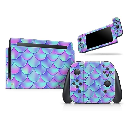 DesignSkinz - Compatible with Nintendo New 3DS XL (2014) - Skin Decal Protective Scratch Resistant Vinyl Wrap Gaming Cover- Holographic Mermaid Scales