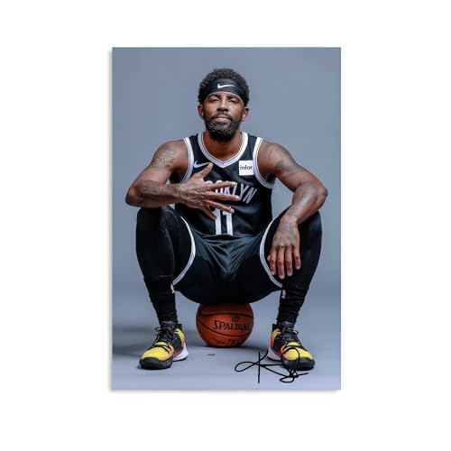 WYOERN Basketball Kyrie Star Irving 12x18inches Unframed Canvas Poster Wall Artwork For Morden Home Room Aesthetic