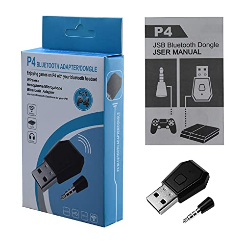 Bluetooth Adapter with Microphone for PS4 /PS5 HLRAO,USB Adapter Mini USB 4.0 Bluetooth Adapter/Dongle Receiver and Transmitters Dongle Bluetooth Compatible with Playstation Support A2DP HFP HSP.