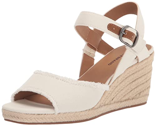 Lucky Brand womens Mindra Espadrille Wedge Sandal, White, 8.5 US