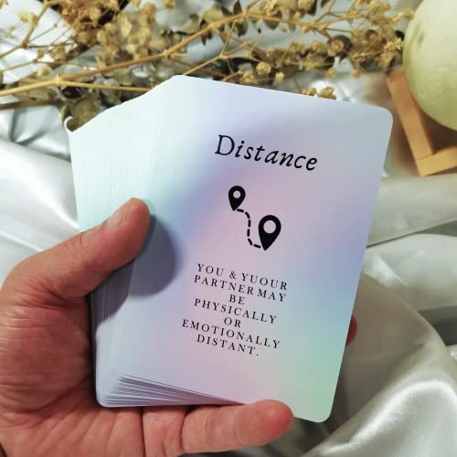 Han Yu Bowen Love Oracle Cards/Tarot Cards for Beginners Decks Twin Flame Cards with Meanings on Them (3.42“ × 4.72')