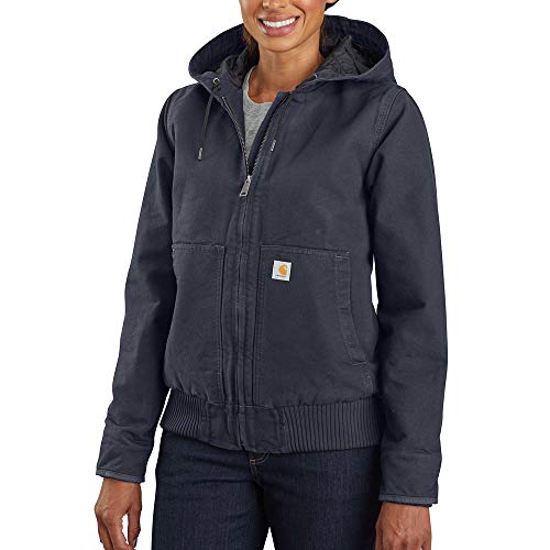 Carhartt Women's Active Jacket WJ130 (Regular and Plus Sizes), Navy, Small