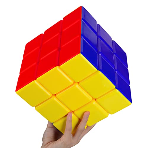 Super 3x3 Speed Cube, Stickerless 3x3 Large Cube Toy for Collection and Display (18cm)