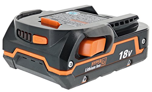 Ridgid Genuine OEM AC840085 1.5 Amp Hour 18V Compact Lithium Ion Power Tool Battery with Onboard Fuel Gauge and Flat Standing Base