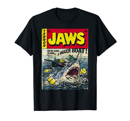 Jaws Pulp Attack Comic Cover Short Sleeve T-Shirt