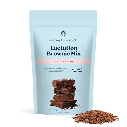 Lactation Brownie Mix Breastfeeding Supplement - Double Chocolate Breast Milk Support Snack Alternative to Lactation Cookies to Boost Breastmilk Supply Increase