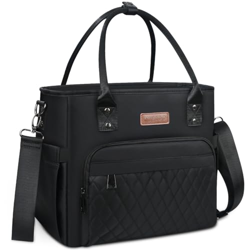 MIYCOO Lunch Bag Lunch Box Men Women - Leakproof Insulated Lunch Cooler Bag for Men Women - Large Lunch Tote Bags Adults, Black