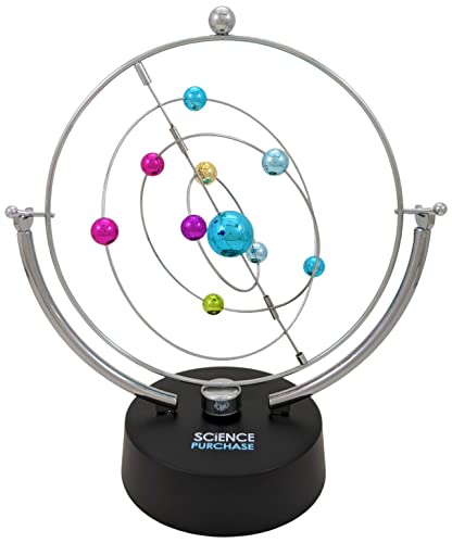 Kinetic Perpetual Motion Galaxy, Outer Space Gadget That Flips and Rotates in Continuous Motion, Battery Operated Desktop Gizmo by SciencePurchase