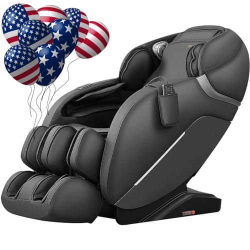 iRest SL Track Massage Chair Recliner, Full Body Massage Chair, Zero Gravity, Bluetooth Speaker, Airbags, Heating, and Foot Massage (Black)