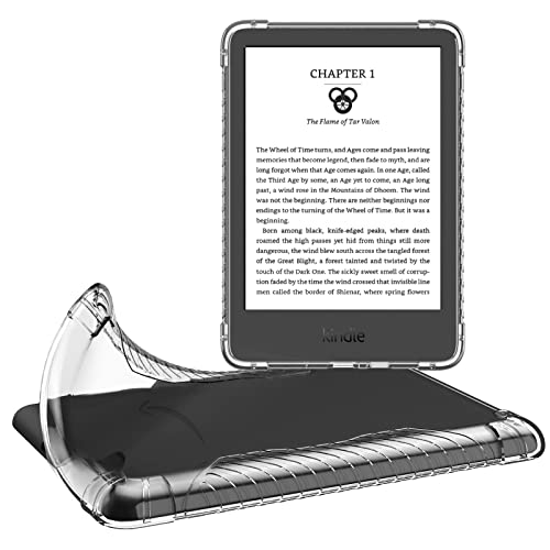 MoKo Case for 6' ALL-New Kindle (11th Generation-2022 Release), Ultra Clear Soft Flexible Transparent TPU Skin Bumper Back Cover Shell, Clear