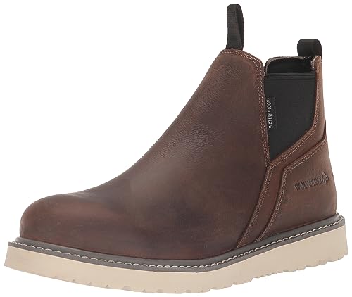 Wolverine Men's Trade Wedge Waterproof Romeo Construction Boot, Sudan Brown, 11.5