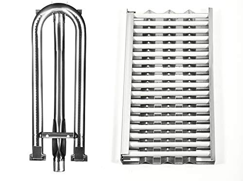LS'BABQ Stainless Steel Heat Plates with 18 Ceramic Rods and Burners Replacement for DCS 27 Series, 27DBQ, 27DSBQ, BGA36-BQAR, BGA36-BQARL, 30/36 / 48 Inch Gas Grill Models