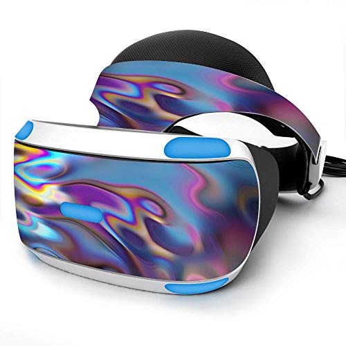 Sony Playstation VR Headset Skin Decal Vinyl Wrap - Opalescent Resin Marble Oil Slick