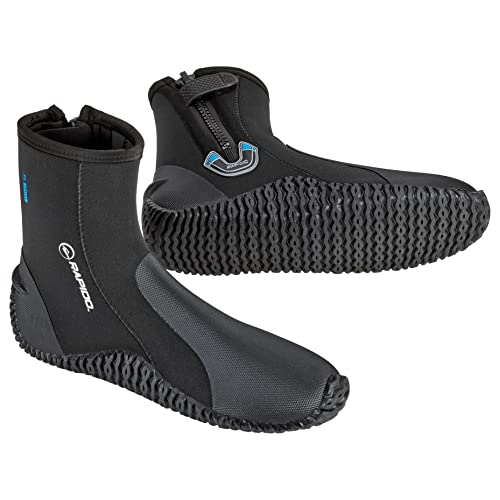 Phantom Aquatics Rapido Boutique Collection Premium Neoprene Men & Women Neoprene Wetsuit Boots, Puncture Resistant Water Shoes Dive Booties 3mm, 5mm, 7mm Hard Sole Boot
