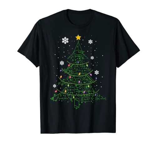 Math Christmas Shirt For Teachers, Mathematics Xmas Tree T-Shirt