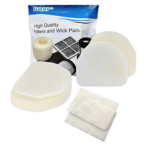 HQRP 2-pack Foam & Felt Filter Kit Compatible with Shark Navigator NV100, NV100 26, NV105, NV106, UV300, UV300 26 Upright Vacuum Cleaner, Replacement parts XFF450, XFL100