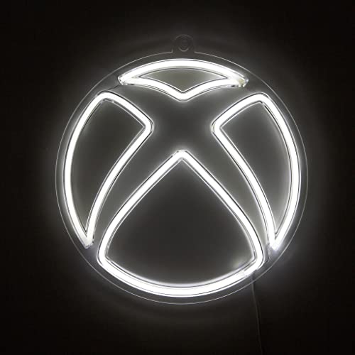 Ukonic Xbox Logo USB-Powered LED White Neon Wall Light Sign | Ready To Hang Wall Decor Artwork | 10 Inches Tall