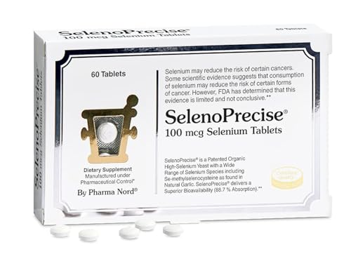 SelenoPrecise | World's Only Pharmaceutical-Grade Organic Selenium Supplement | Guaranteed 88.7% Absorption | Thyroid Support, Immune System, Prostate Protection & Heart Health | Selenium 100 mcg tabs