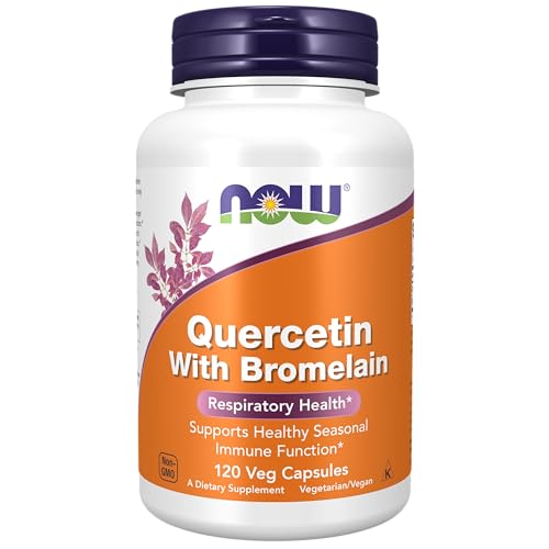 NOW Supplements, Quercetin with Bromelain, Balanced Immune System*, 120 Veg Capsules
