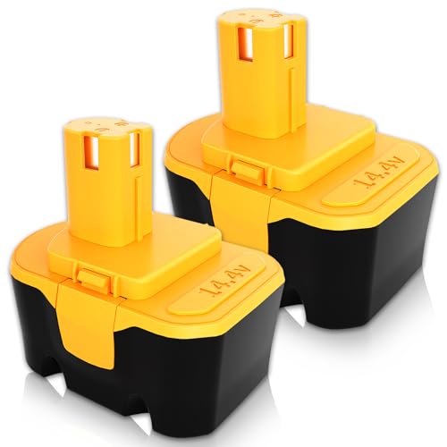 2 Pack 3600mAh 14.4V Replacement for Ryobi 14.4V Battery Compatible with Ryobi 14.4 Volt Battery 1314702 130224010 130224011 130281002 1400144 1400655 HP1441 HP1441M HP1441MK2 HP1442M Cordless Tools