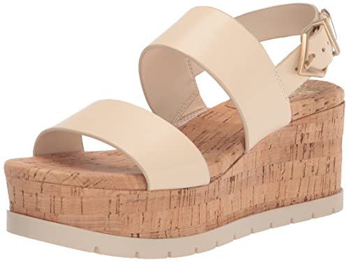 Vince Camuto Women's Miapelle Wedge Sandal, Warm Vanilla, 8