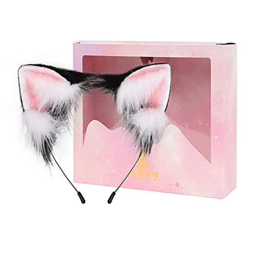 Cat Fox Wolf Ears Cosplay Long Fur Hair Headband Wolf Animal Anime Halloween Cosplay Costume for Girls