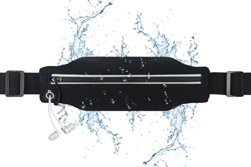 Slim Running Belt Fanny Pack for Men Women, Running Phone Holder Runners Pouch Waist Pack for Workout, Money Belt, Running Gear Accessories Gift [Fits ALL Phones]