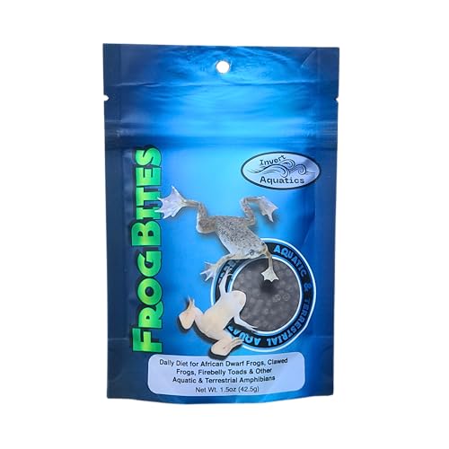 Invert Aquatics Frog Bites - Moist Pellet Sinking Diet for Frogs & Small Amphibians (1.5 oz (42.5g))