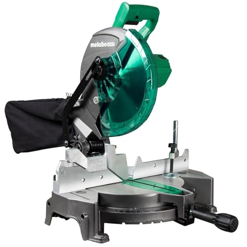 Metabo HPT | Compound Miter Saw | 10-Inch | Single Bevel | 15-Amp Motor | 0-52° Miter Angle Range | 0-45° Bevel Range | Large Table | 10' 24T TCT Miter Saw Blade | C10FCGS