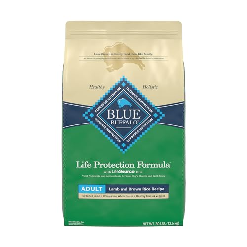 Blue Buffalo Life Protection Formula Natural Adult Dry Dog Food, Lamb and Brown Rice 30-lb
