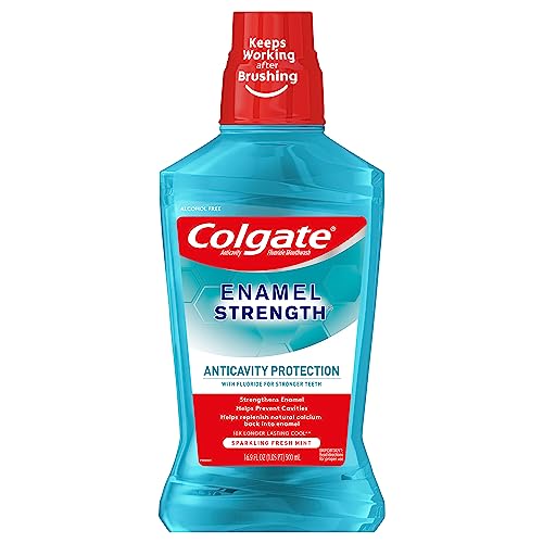 Colgate Enamel Health Mouthwash, Fresh Mint, 16.9 Ounce