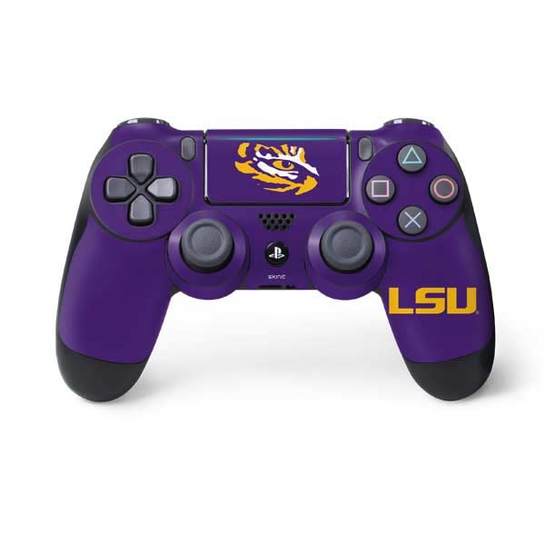 Skinit Decal Gaming Skin Compatible with PS4 Pro/Slim Controller - Officially Licensed College LSU Tiger Eye Logo Design