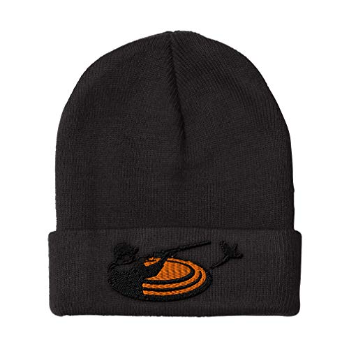 Beanies for Men Trap Shooting Sport Embroidery Shooting Recreational Winter Hats for Women Acrylic Skull Cap 1 Size Black Design Only