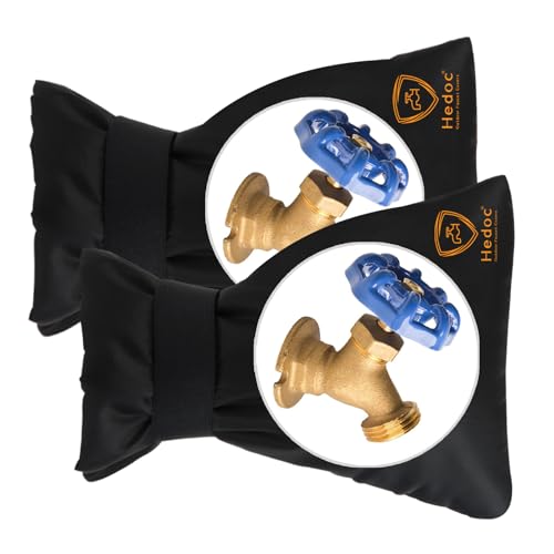 Hedoc Pro Outdoor Faucet Covers for Winter Freeze Protection, 2 Pack 6' W x 8.2' H Winter Faucet Insulation Cover Socks, Hose Bib Covers for Winter