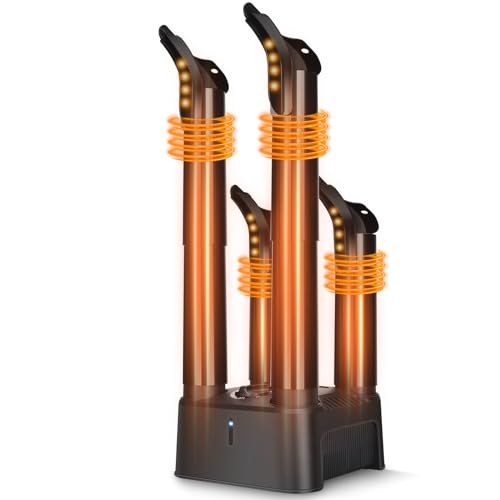 Trustech Shoe Dryer, Portable Quiet Boot & Glove Dryer with Heat Blower, Timer, Detachable Racks, Quick Drying, Eliminate Bad Odor, 2 Pairs Boot Warmer for Shoes, Gloves, Hats, Socks, Ski Boots, Socks