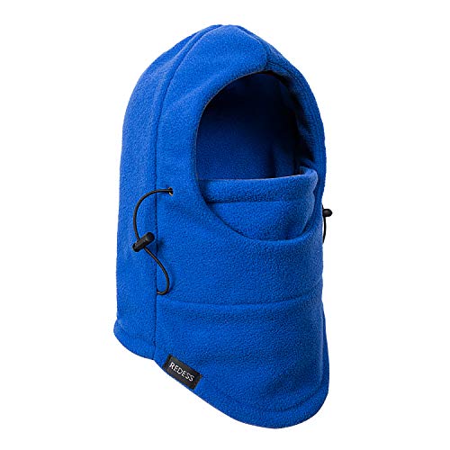 REDESS Winter Windproof Hat, Unisex Children Heavyweight Balaclava, Ski Mask with Thick Warm Fleece Face Cover Blue