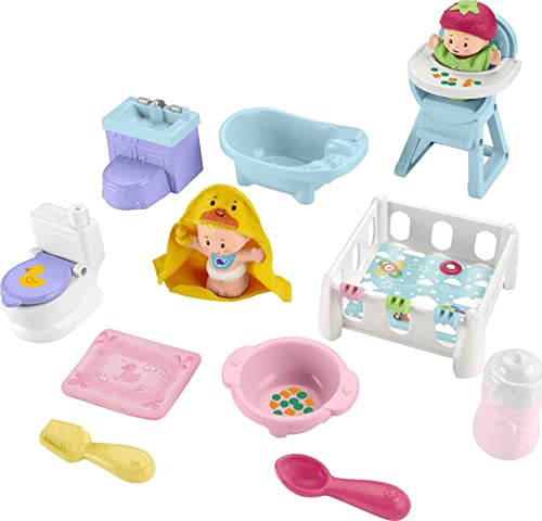 Fisher-Price Little People Babies Love & Care Toy Set, figure and accessories set for toddlers and preschool kids ages 1 - 5 years