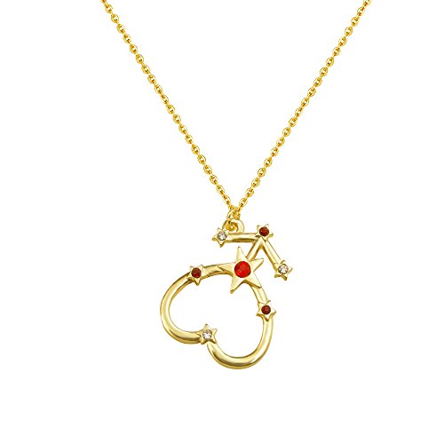 MYANAIL Nine Planets Pendant Necklace Sailor Moon Guardian Star Clavicle Necklace, Astronomy Enthusiast Gift Jewelry (Mars)