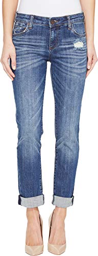 KUT from the Kloth Catherine Boyfriend Jeans Doubtless/Medium Base Wash 6 30.5