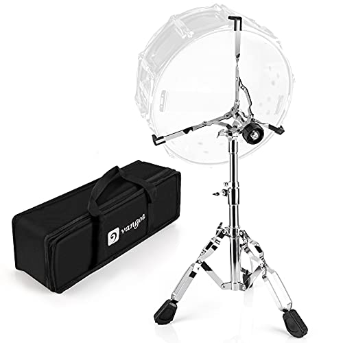 Vangoa Snare Drum Stand Lightweight Double Braced Adjustable Height Snare Stand with Carrying Bag Fit 10' to 15' Dia Drums