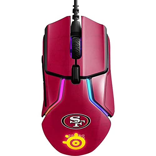 Skinit Decal Skin for SteelSeries Rival 600 Gaming Mouse - Officially Licensed NFL San Francisco 49ers Distressed Design