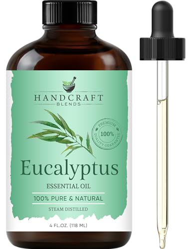 Handcraft Blends Eucalyptus Essential Oil - Huge 4 Fl Oz - 100% Pure and Natural - Premium Grade with Glass Dropper