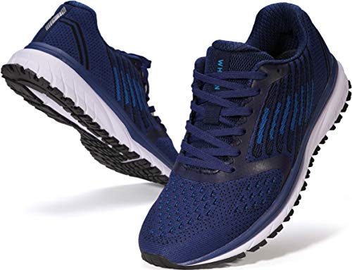 Joomra Whitin Mens Running Sneakers Walking Workout Gym Jogging Shoes Size 10 Blue Casual Knit Cool Treadmill Trekking Athletic Male Runny Tennis Comfortable Footwear 44