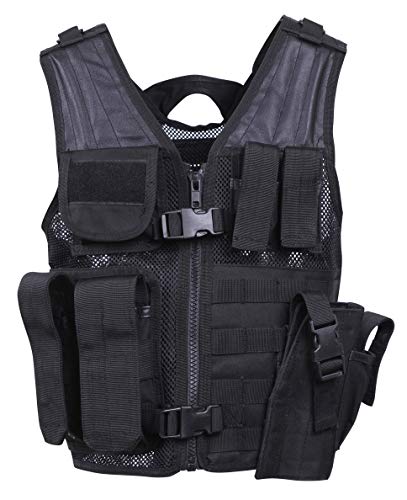 Rothco Kid's Tactical Cross Draw Vest (US, Alpha, One Size, Regular, Black)