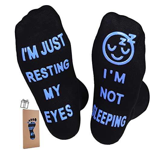 ZXGXLAW Birthday Gifts for Dad,Men Husband Grandpa Women idea Fathers Day Christmas Im Not Sleeping Funny Socks