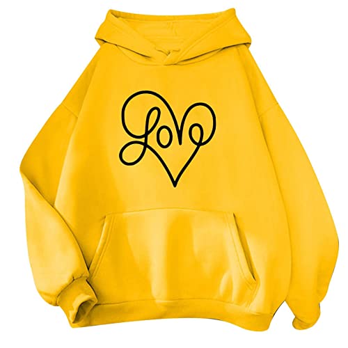 Hoodies for Women Valentine's Day Drawstring Pullover Tops Loose Long Sleeve Large Size O Neck Hooded Sweatshirt Black Long Sleeve Sport Shirt Tie Dye Hoodies Long Sleeve Shorts Women Black