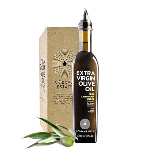 Cobram Estate California Select Extra Virgin Olive Oil, First Cold Pressed, Non-GMO, Keto Friendly, High in Antioxidants, Rich & Complex, 375ml Bottle